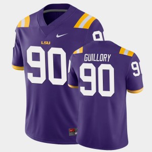 Mens Jacobian Guillory Purple LSU Tigers #90 Game College Football Jersey 484920-538