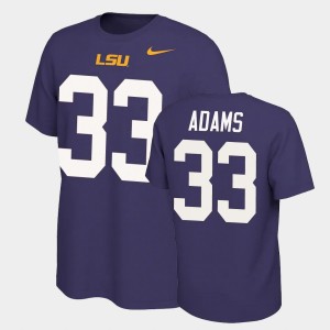 Men's Jamal Adams Purple LSU Tigers #33 Name and Number Name & Number Retro T-Shirt 527003-955