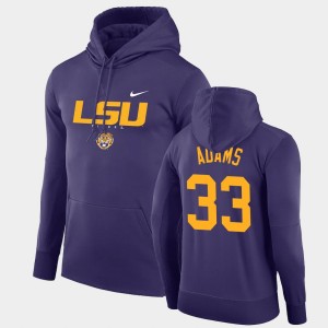 Mens Jamal Adams Purple LSU Tigers #33 Facility Performance Pullover Hoodie 492680-842