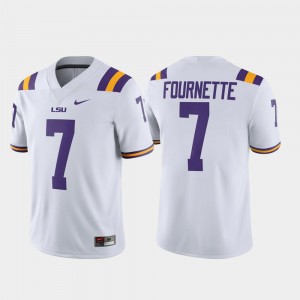 Mens Leonard Fournette White LSU Tigers #7 Game Alumni Player Jersey 542165-930