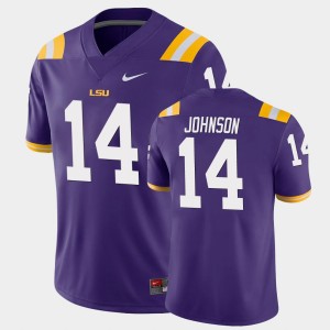 Mens Max Johnson Purple LSU Tigers #14 Game College Football Jersey 335343-488