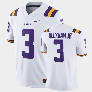 Men's Odell Beckham Jr. White LSU Tigers #3 Game College Football Jersey 223349-853
