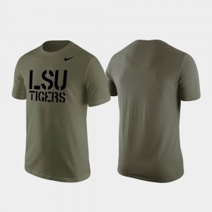 Mens Olive LSU Tigers Stencil Wordmark T-Shirt 343264-544
