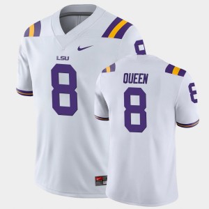 Men Patrick Queen White LSU Tigers #8 College Football Game Jersey 723109-884