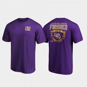 Men Purple LSU Tigers 2019 National Champions Hometown Quarter College Football Playoff T-Shirt 544646-275