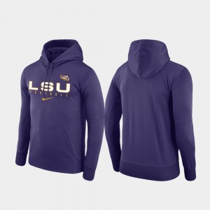 Mens Purple LSU Tigers Football Practice Performance Hoodie 793475-750
