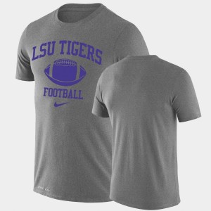 Mens Heathered Gray LSU Tigers Retro Football Lockup Legend Performance T-Shirt 546347-268