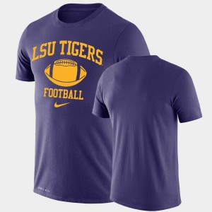 Men Purple LSU Tigers Retro Football Lockup Legend Performance T-Shirt 401644-606