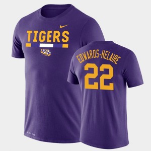 Men's Clyde Edwards-Helaire Purple LSU Tigers #22 Team DNA Legend Performance T-Shirt 973521-676