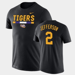 Men Justin Jefferson Black LSU Tigers #2 Team DNA Legend Performance T-Shirt 822458-215