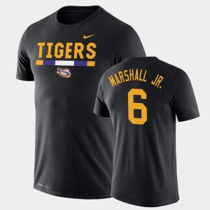 Men Terrace Marshall Jr. Black LSU Tigers #6 Team DNA Legend Performance T-Shirt 182036-296