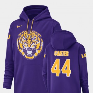 Mens Tory Carter Purple LSU Tigers #44 Champ Drive Football Performance Hoodie 990770-123