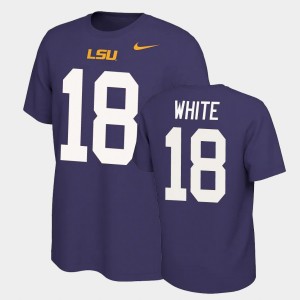 Men Tre'Davious White Purple LSU Tigers #18 Name and Number Name & Number Retro T-Shirt 811171-854