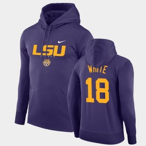 Men Tre'Davious White Purple LSU Tigers #18 Facility Performance Pullover Hoodie 770808-968