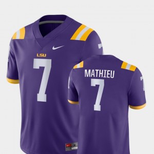 Mens Tyrann Mathieu Purple LSU Tigers #7 Game College Football Jersey 776624-281