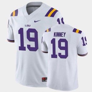 Men's Walker Kinney White LSU Tigers #19 College Football Game Jersey 674771-798