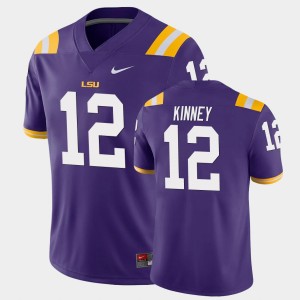 Men Walker Kinney Purple LSU Tigers #12 Game College Football Jersey 768030-687