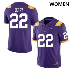Women Harlem Berry Purple LSU Tigers #22 College Football Alumni Jersey 842150-270