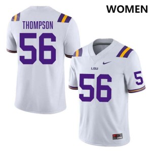 Women's Josh Thompson White LSU Tigers #56 College Football Player Jersey 348252-115