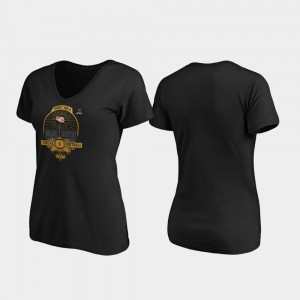 Women's Black LSU Tigers 2020 National Championship Bound French Quarter V-Neck T-Shirt 293017-414