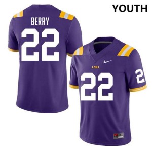 Youth Harlem Berry Purple LSU Tigers #22 College Football Player Jersey 339872-852
