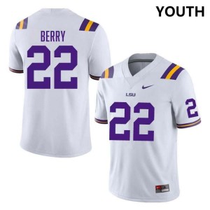 Youth Harlem Berry White LSU Tigers #22 College Football Player Jersey 389060-936
