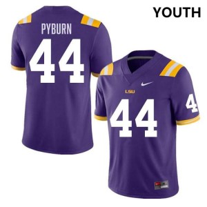 Youth Jack Pyburn Purple LSU Tigers #44 College Football Official Jersey 824822-116
