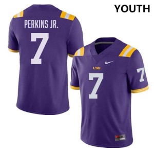 Youth Harold Perkins Jr. Purple LSU Tigers #7 College Football 2024-25 Jersey 349042-410