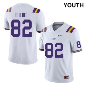 Youth Kylan Billiot White LSU Tigers #82 College Football Alumni Jersey 795798-930