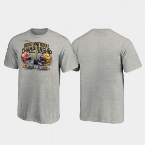 Youth Heather Gray LSU Tigers 2020 National Championship Matchup vs. Clemson Tigers Touchback T-Shirt 398215-608