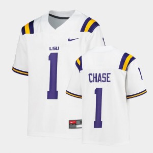 Youth Ja'Marr Chase White LSU Tigers #1 College Football Alumni Jersey 650069-575