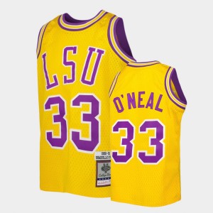 Youth Shaquille O'Neal Gold LSU Tigers #33 Replica Jersey 826744-576